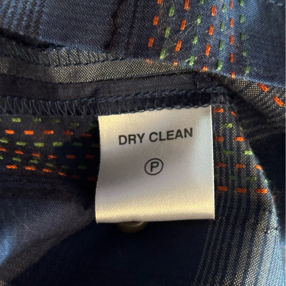 Tommy Bahama 100% Solk Navy Plaid Men's Shirt Size L - Picture 3 of 8